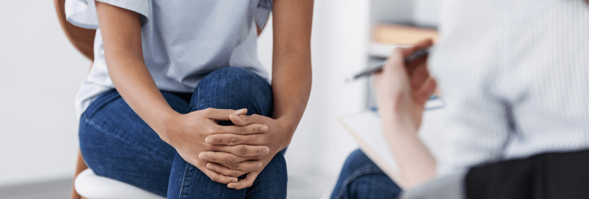 woman with counselor